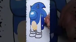 Drawing #AmongSUS #shorts #compilation Sonic, Mario, Garfield, Mickey Mouse