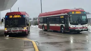 TTC buses at Mt Dennis ￼station 