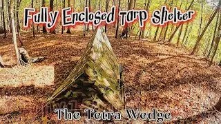 TARPOLOGY- Fully Enclosed Tarp Shelter with Door - The Tetra Wedge