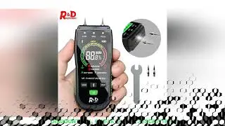 R&D MT19C Wood Moisture Meter Wall Water Tester Digital Humidity Meter Two Pins Hygrometer Concrete