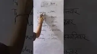 Day's Name (दिनों के नाम )📚✨