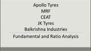 Apollo Tyres | MRF | CEAT | JK Tyres | Balkrishna Ind | Share Price & Fundamental Analysis