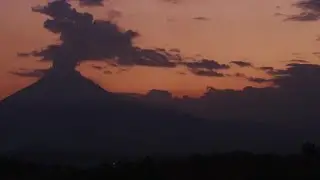 Pan  Across Popocatepetl Volcano Stock Video