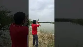White heron |perfect dead shot|2024 #duckhunting #trending #birds