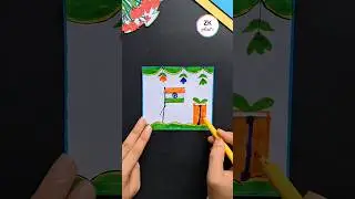 Happy Republic Day | Indian flag drawing 🇮🇳 #shorts #drawing #flag #art #satisfying #yshorts