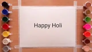 Happy Holi/ Easy watercolor painting for beginners /step by step tutorial/Holi drawing