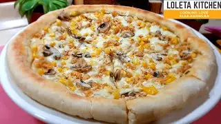 🍕بيتزا الرانش🍕من ألذ وأروع أنواع البيتزا بالعجينة الإيطالية الأصلية والقطنية👌مع طريقة عمل صوص الرانش
