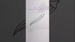 How to draw a ladies finger || step by step || #shorts #ladiesfinger
