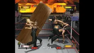 WWE Day of Reckoning (NINTENDO GAMECUBE) Women's Fatal 4 Way Hardcore First Blood