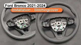 Ford Bronco Sport Maverick Escape 2021-2024 Steering Wheel Cover Installation Stitchingcover