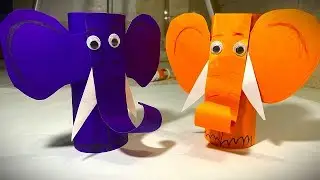 Funny Elephant Moving paper TOYS | Easy paper crafts | حرفة الفيل الورقية/ Поделка слоника из бумаги