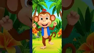 Bander Monkey Funny Dance Cartoon #shorts #funny #cute #bandar