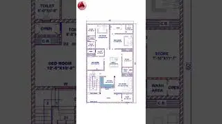 60 x 36 House Plan, 36 by 60 Home Plan, 60*36 House Plan, 2bhk House, #shorts #homedesign #homeplan