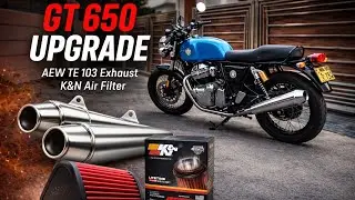 Royal Enfield Continental GT 650 Exhaust Upgrade | AEW TE 103 & K&N Air Filter Installation + Sound