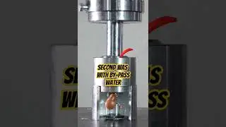 ☕️👀Making Coffee With 300ton Hydraulic Press!🤣 #hydraulicpress #experiment #coffee #barista #machine