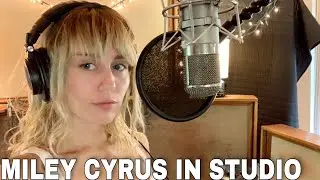 Miley Cyrus In Studio