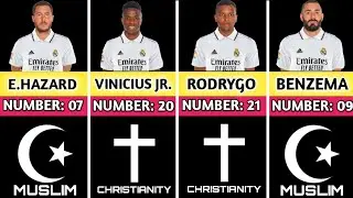 Real Madrid first team all player Religion ⚪⚫ Benzema, Vini Jr, Hazard ||