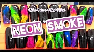 NEON SMOKE NAILS ♡ Gel Polish & Pigment Powder Tutorial ♡ Very Easy!