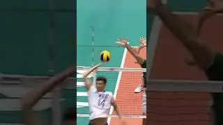 This is a crazy no look spike 👀 #epicvolleyball #volleyballworld #volleyball