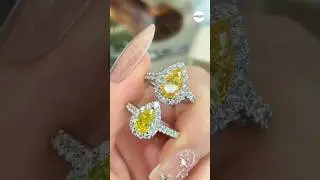 Luxury Yellow Pear-Shaped Ring