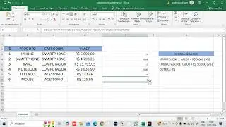 Função SE e Função E. Calculando Reajuste de Preço.