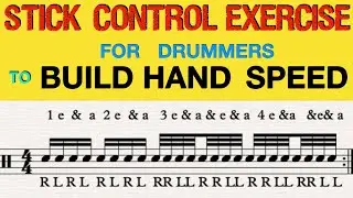 STICK CONTROL EXERCISE (drum lesson Single stroke /double stroke)