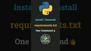 🔥 Install & Uninstall requirements.txt in Python | pip install -r | Python Tips #python #shorts #ai