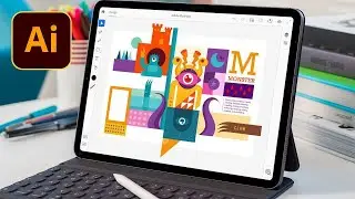 Apple iPad Drawing with Illustrator App