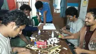 Model of Long Span Suspension Bridge with Bamboo Sticks || Civil Engineering Project