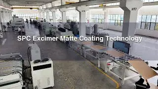 Russian SPC wood veneer coating line with excimer technology #manufacturing
