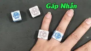 Origami Ring , Cách Gấp Nhẫn Bằng Tiền Giấy 2k Dễ Nhất