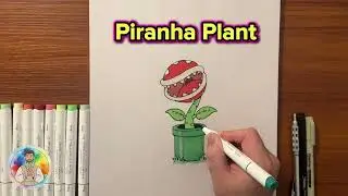How to draw Piranha Plant | Super Mario Game