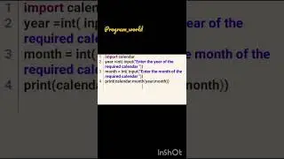Program  to  make 🗓️ calendar 🔥🎉😎 #program #python