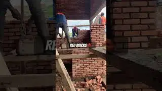 Excellent !!redbricks🧱🧱Construction #cement#mortar#shorts