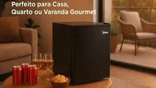 O Frigobar Ideal pra Seu Quarto ou Varanda Gourmet! Midea 93L 🏠