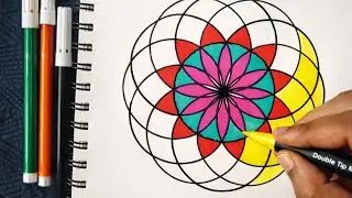 Simple Mandala Art 🌈 Relaxing Drawing for Peaceful Mind
