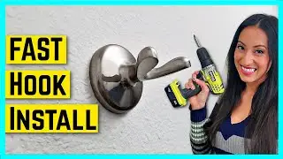 How to Install a Bathroom Robe Hook on Drywall 🛠 EASY DIY Towel Hook Install
