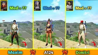 MAXIM VS A124 VS DIMITRI FULL HP CHALLENGE IN FREE FIRE PARA-SAMSUNG, A3,A7,J2,J9,S3,S5,S9,A10,A10FF