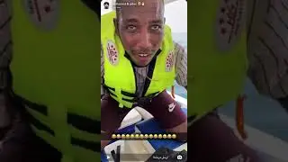 جابر الجيزاني|رحله بحريه وجابر مروق ويغني😂،يركب لعبه وتنقلب فيه وسط البحر كان بيموت من الخوف😂💔