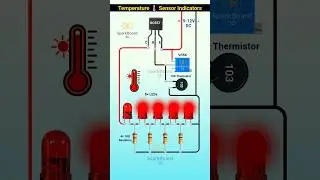 Temperature 🌡️ sensor circuit | Thermometer #arduino #electronics
