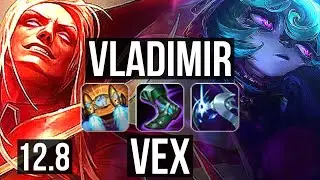 VLAD vs VEX (MID) | 72% winrate, 7/1/8, Dominating, Rank 12 Vlad | NA Grandmaster | 12.8