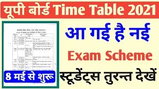 Up Board New Scheme 2021/Up Board time table released