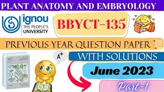 IGNOU BOTANY BBYCT135 PREVIOUS YEAR QUESTION PAPER WITH SOLUTION IN HINDI 💯 PART-1 #viral #ignou