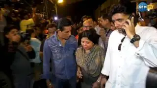 Amitabh Bachchan At Om Puri's House