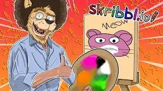 TRYING TO HARD TO BE BOB ROSS! (Skribbl.io Funny Moments & Fails)