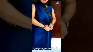short height girls saree draping tutorial!!how to drape tight fitting saree#short#shortsareevideo.