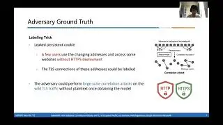 USENIX Security '21 - SiamHAN: IPv6 Address Correlation Attacks on TLS Encrypted Traffic