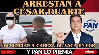 Arrestan a #CesarDuarte. Denuncian a #CabezaDeVaca en #FGR y #PAN lo premia. #Sheinbaum #MA&Ntilde;ANERA