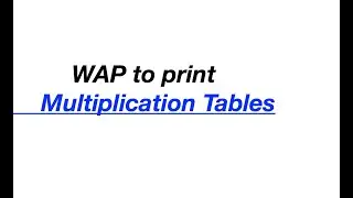 Program to Print Multiplication Table in Java