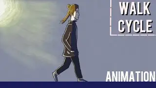 Easy 2D Character Walk cycle Animation - FLIPACLIP #animation #anime #notyourtype #rgbucketlist